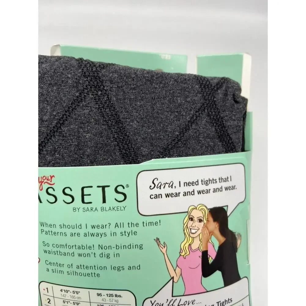 Love Your Assets Sara Reversible Shaping Tights Sz 4 180 - 220 Black Diamond‎
